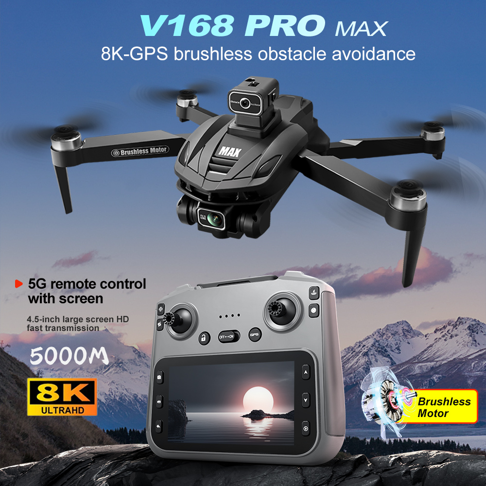 Dron Rc Quadcopter - V168 PRO Max GPS Drone 8K