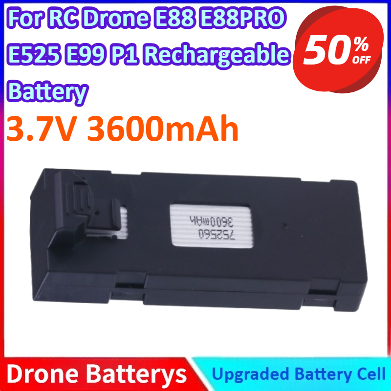 Drone E88 Rc Quadcopter - Nowa bateria litowo-jonowa 3,7 V 3600