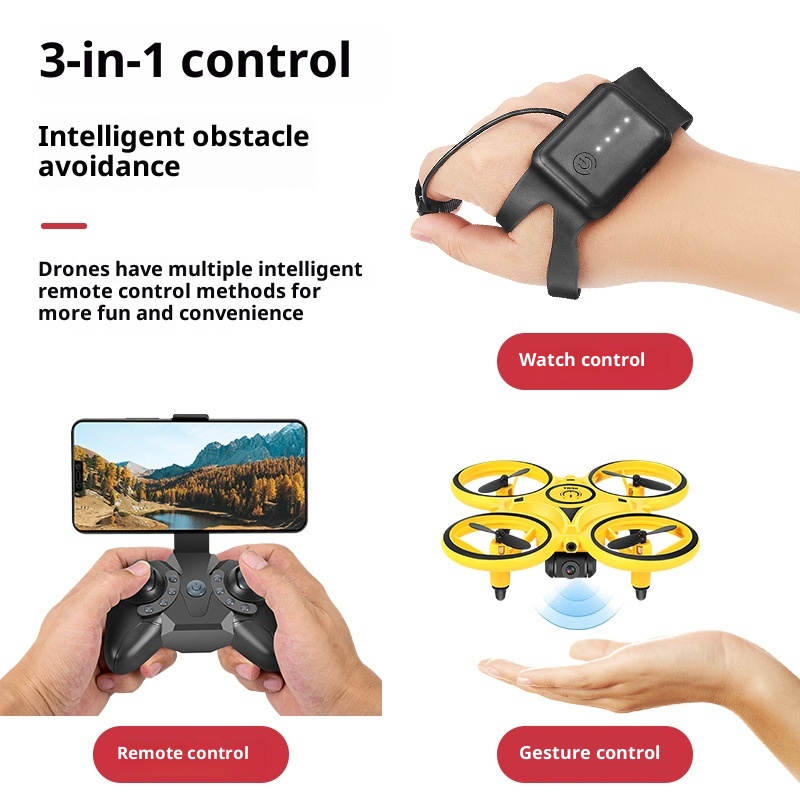 Drone Smart Rc - Elektryczny dron sterowany gestami z oświetleniem,
