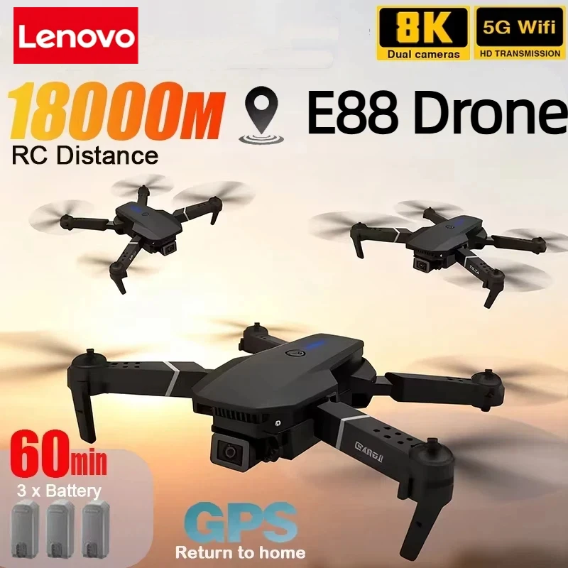 Drone E88 Rc Quadcopter - Lenovo Nowy E88 Pro WIFI Dron