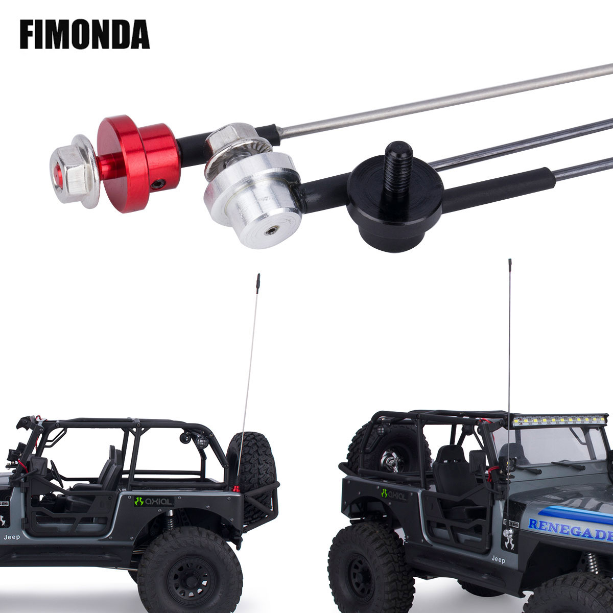 Rc Car Body Shell - 50cm metalowa regulowana antena symulacyjna z