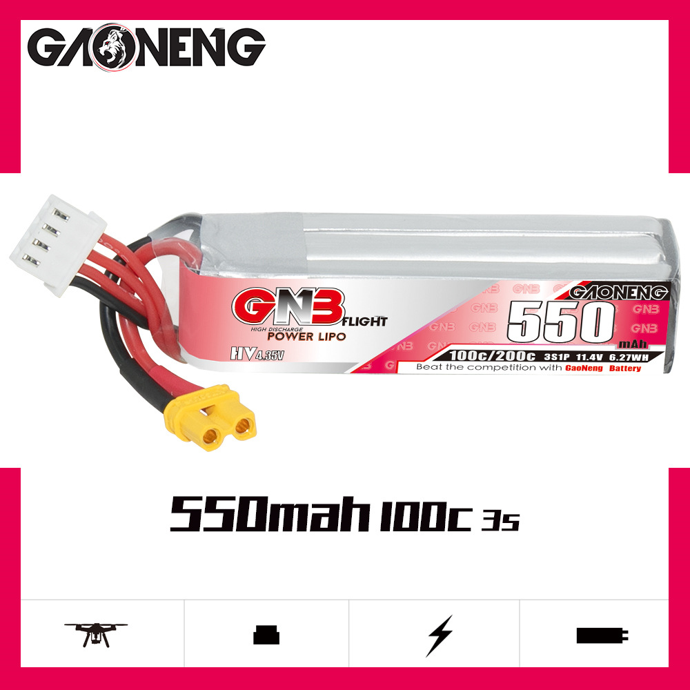 GNB HV 11.4V 550mAh 100C/200C  – Drone Lipo Battery recenzja i cena