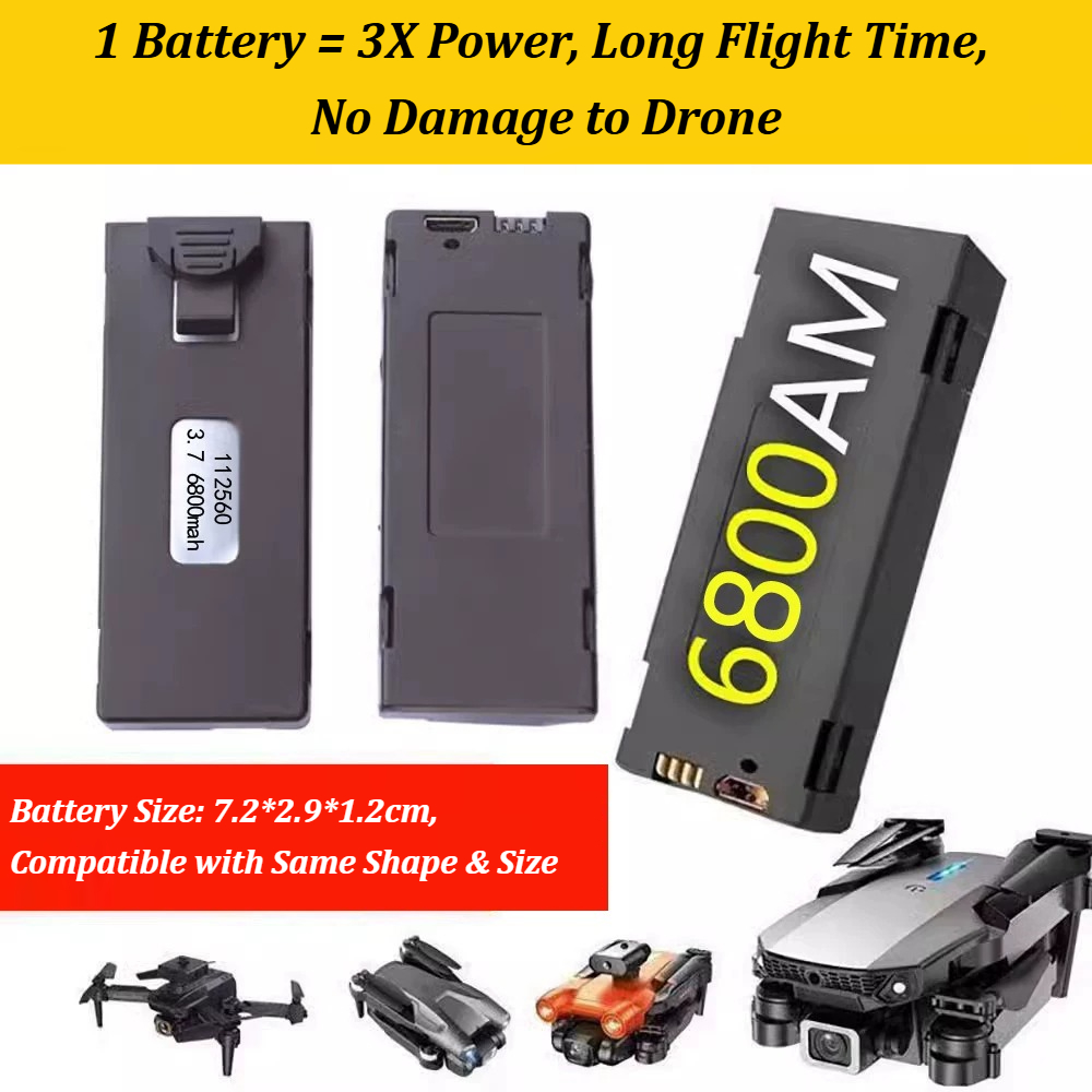 3.7V 6800mAh Zapasowa Bateria  – Drone E88 Rc Quadcopter recenzja i cena